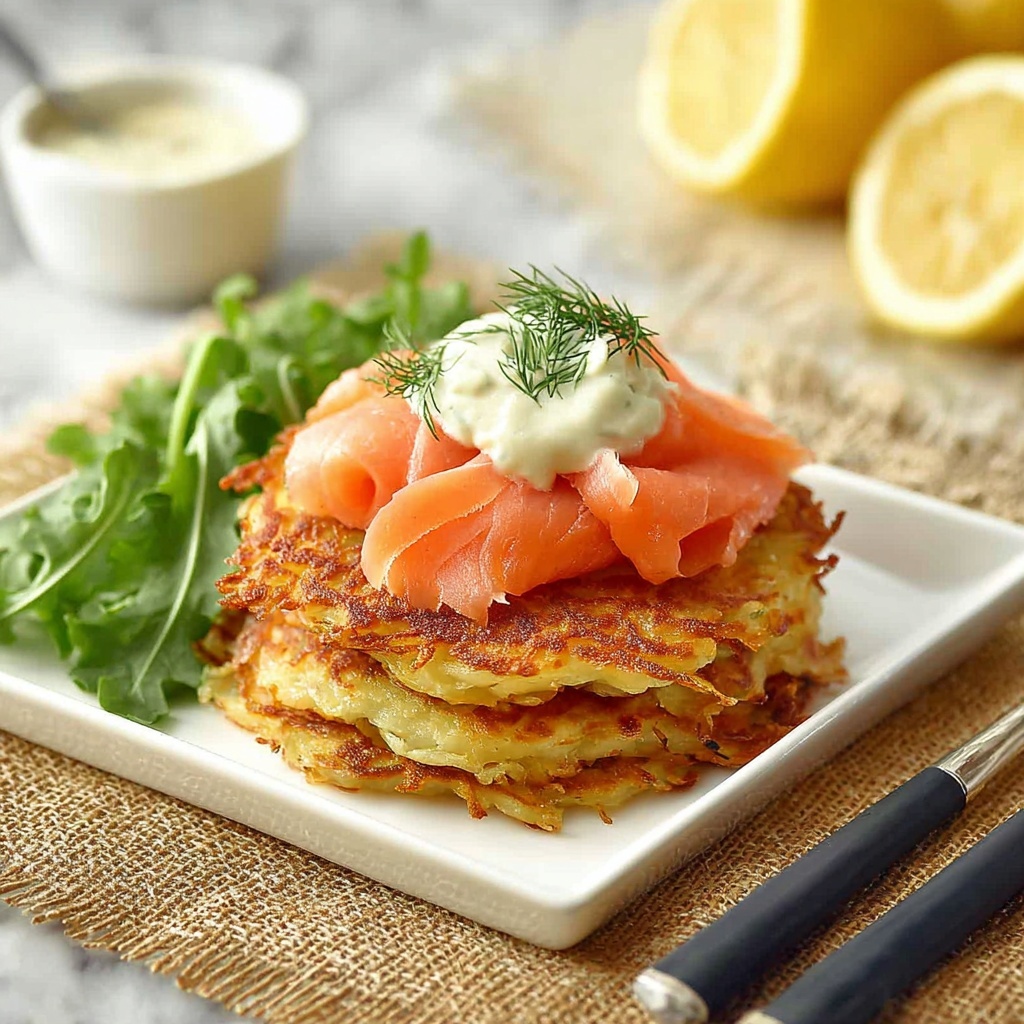 Smoked Salmon Potato Rosti Stack Recipe - Recipe Image