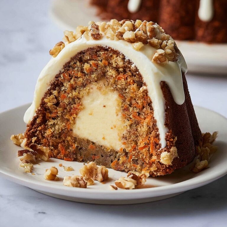 Cheesecake Stuffed Carrot Bundt Cake Recipe