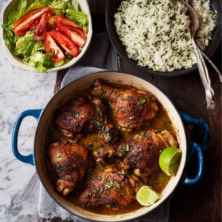 Peruvian Chicken with Garlic Butter Rice Recipe
