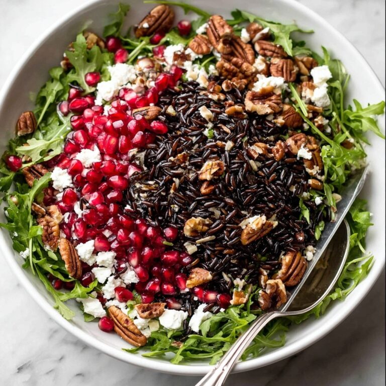 Wild Rice Salad with Pomegranate, Feta, Cranberries, and Pecans Recipe