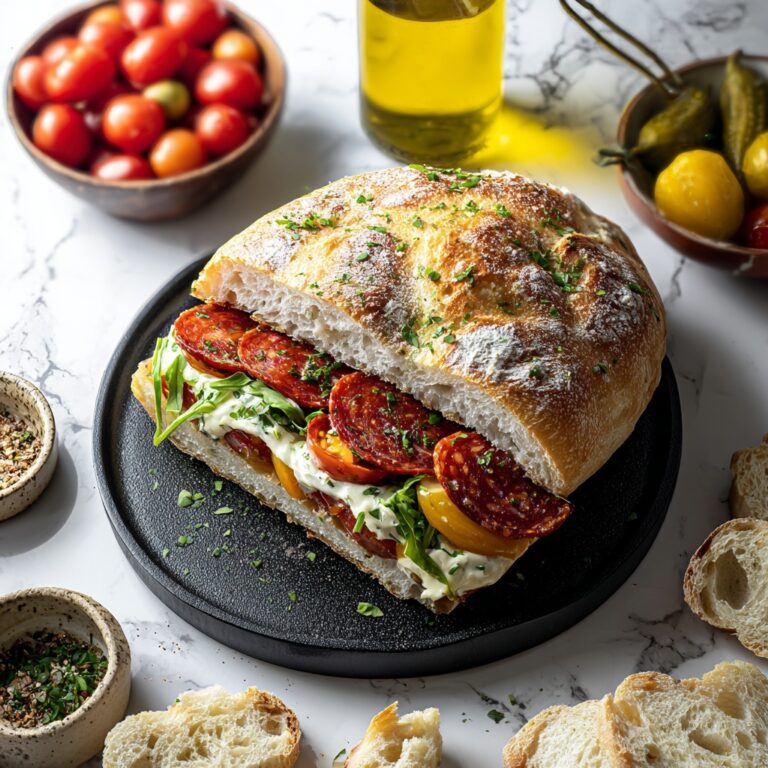 Classic Italian Muffuletta Sandwich Recipe