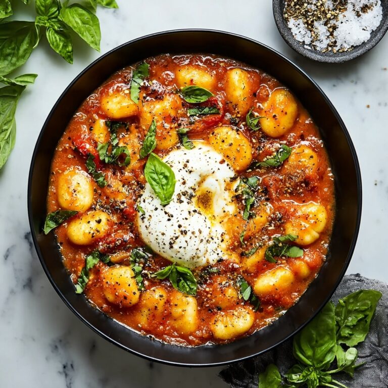 Creamy Tomato Gnocchi with Burrata Recipe