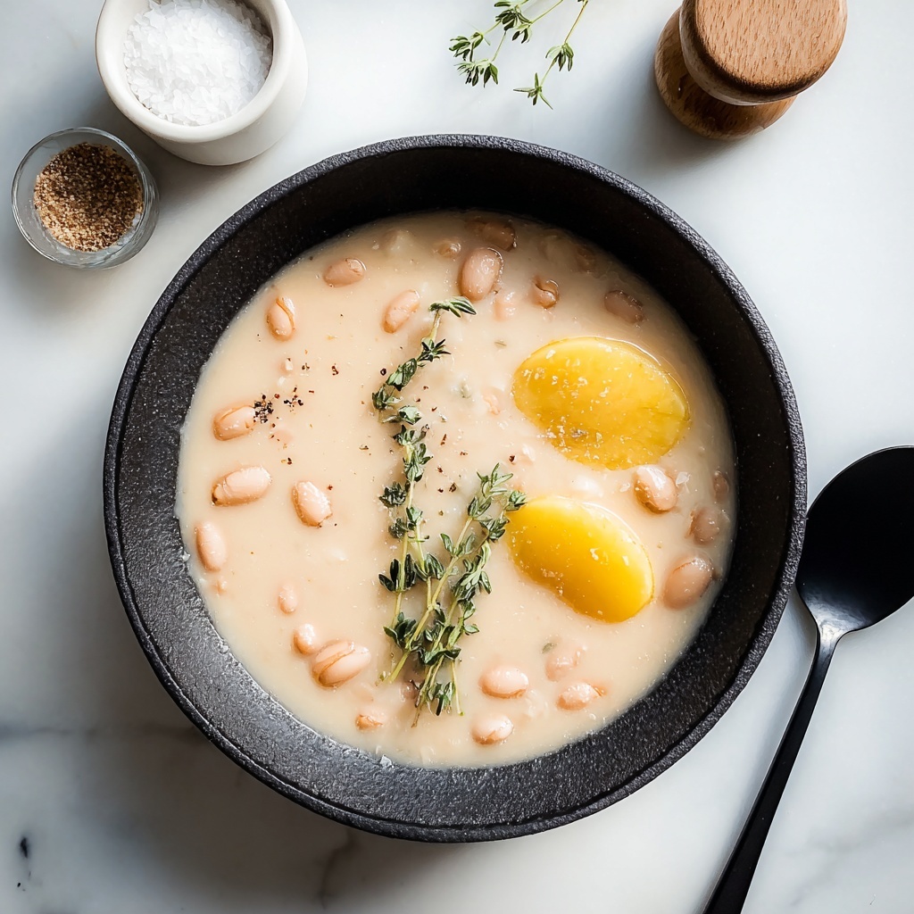 Butter Bean Soup with Spinach and Lemon Recipe - Recipe Image
