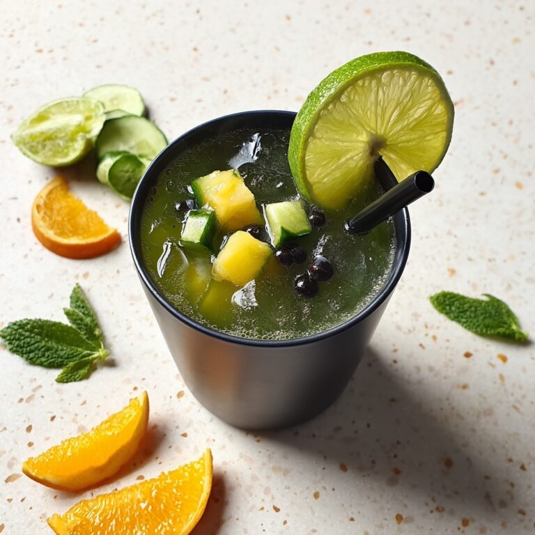 Tropical Iced Green Tea with Mango, Pineapple, and Coconut Recipe