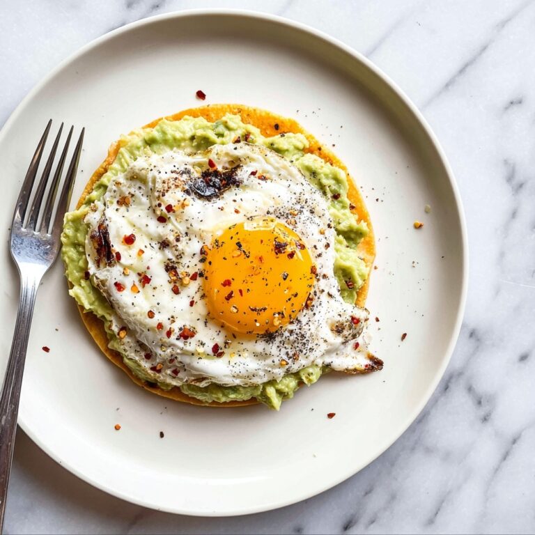 Feta Egg Toast with Avocado and Red Pepper Flakes Recipe
