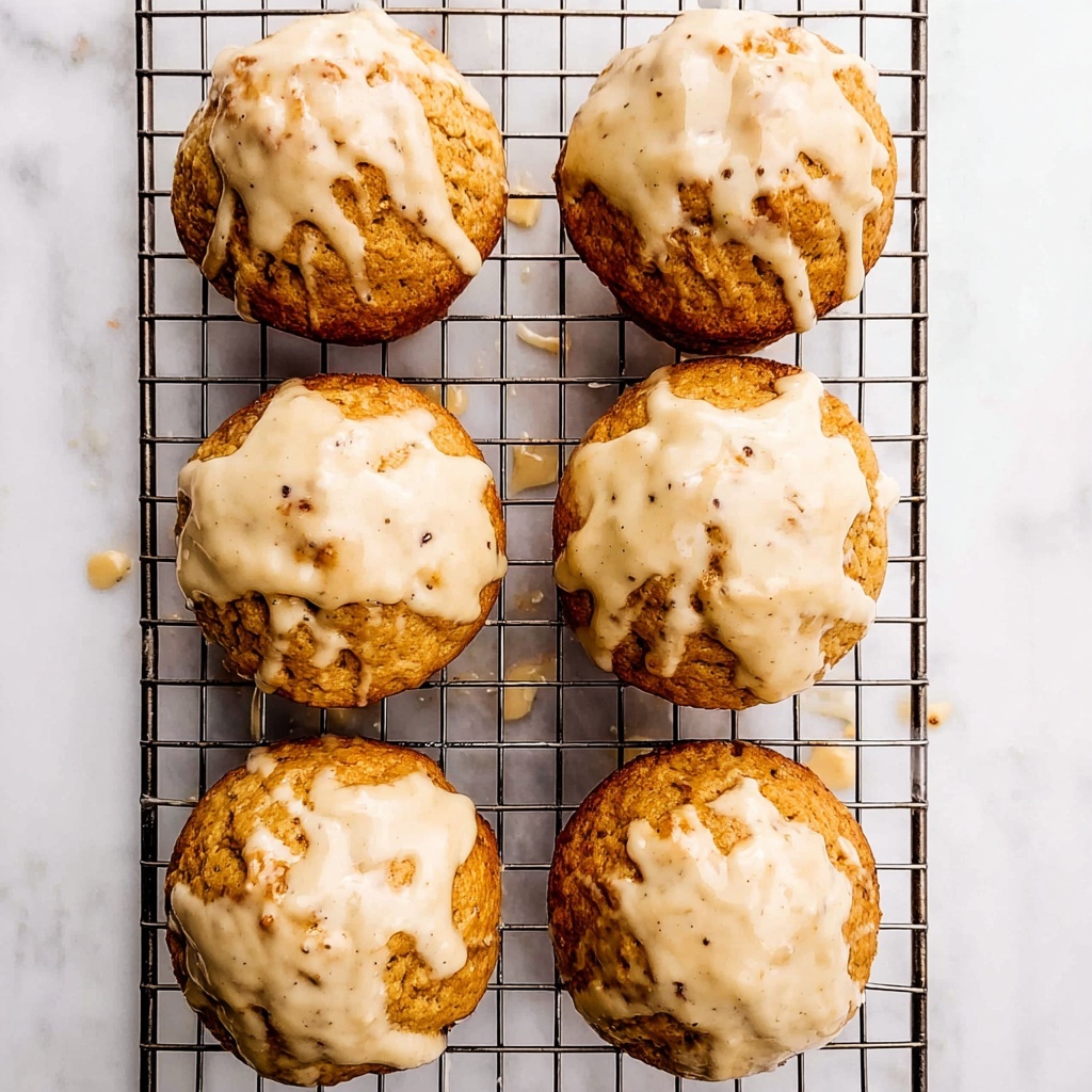 Chai Spiced Banana Muffins with Sweet Cinnamon Glaze Recipe - Recipe Image
