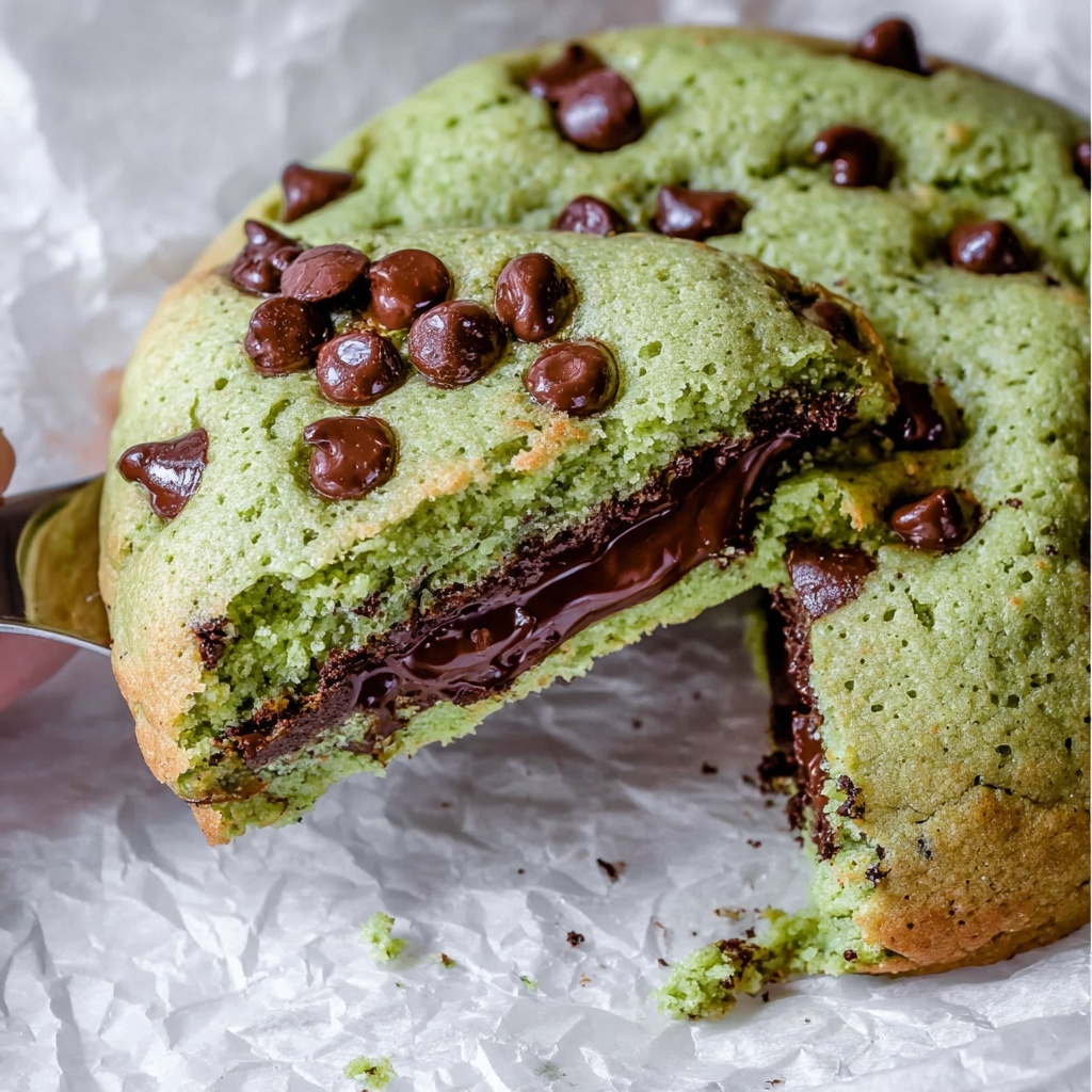 Mint Chocolate Chip Skillet Cookie Recipe - Recipe Image