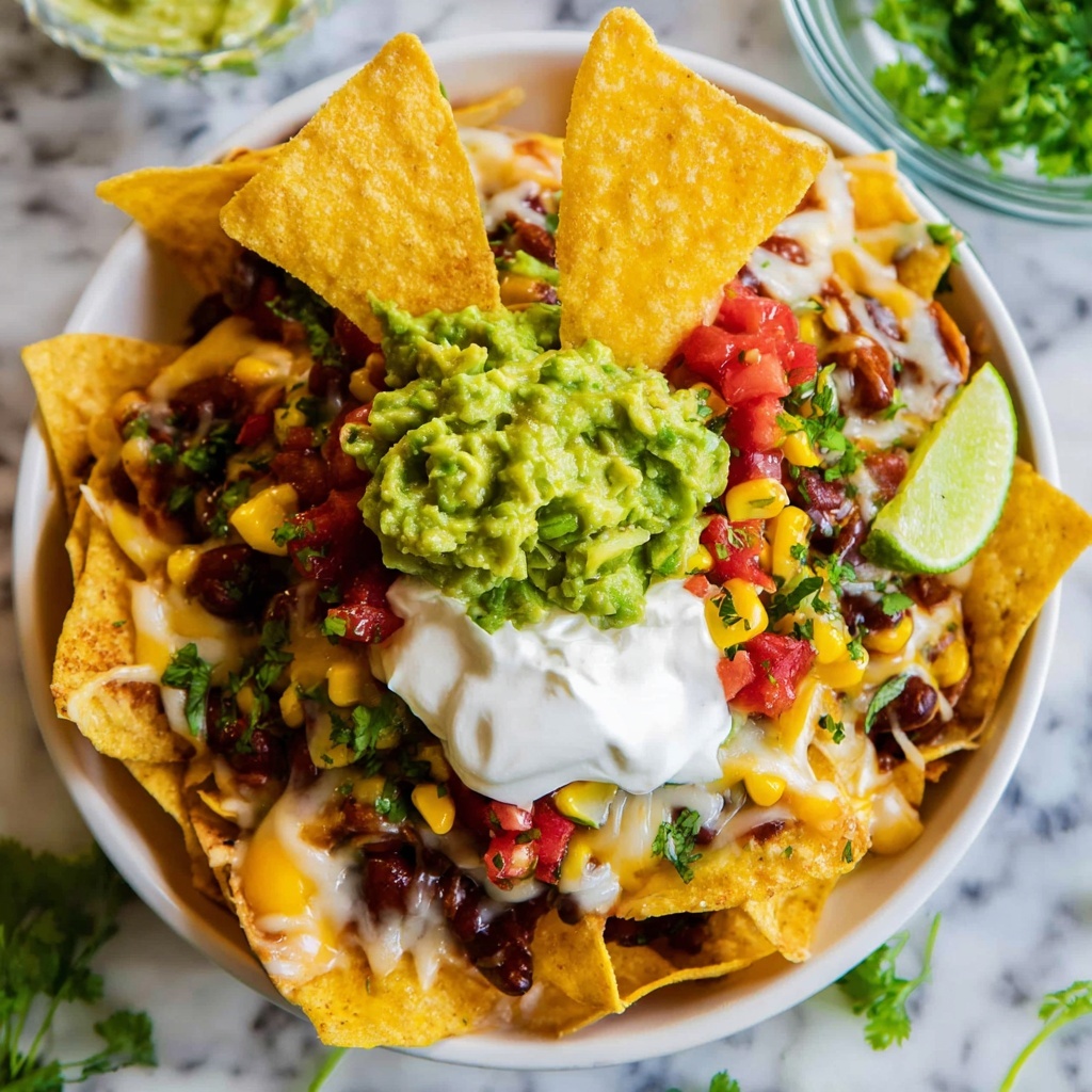 Ultimate Chili Nachos with Queso and Guacamole Recipe - Recipe Image