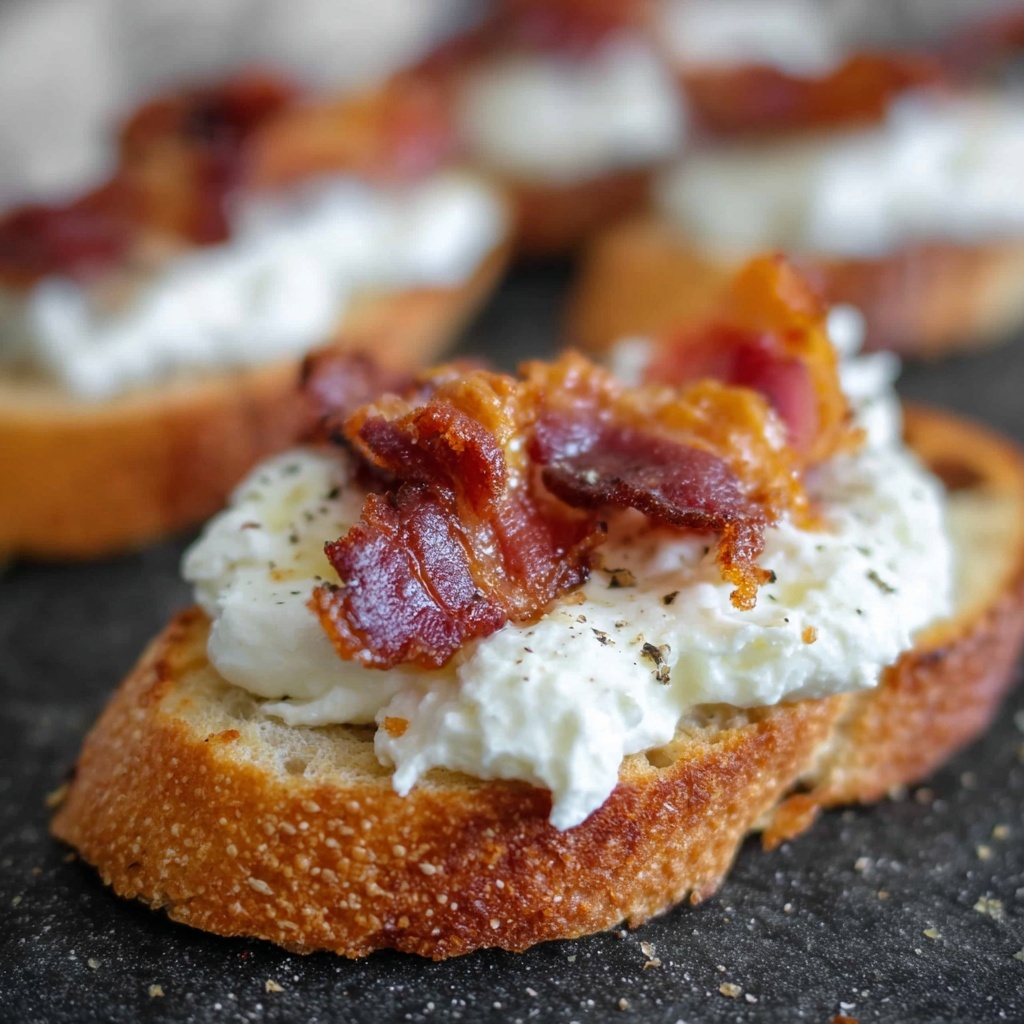 Bacon Ricotta Crostini Recipe - Recipe Image