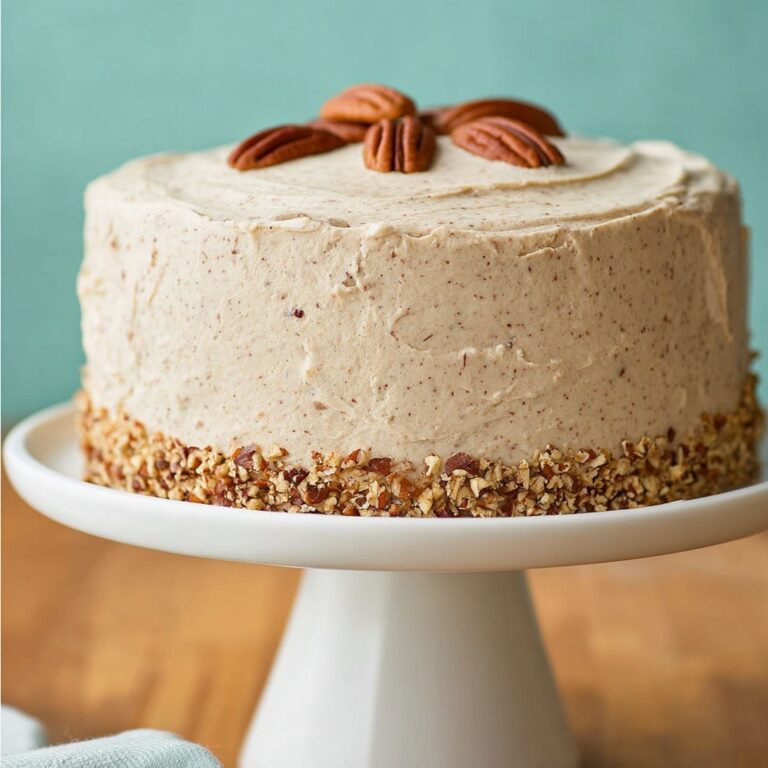 Cinnamon-Cardamom Cake with Maple Pecan Frosting Recipe