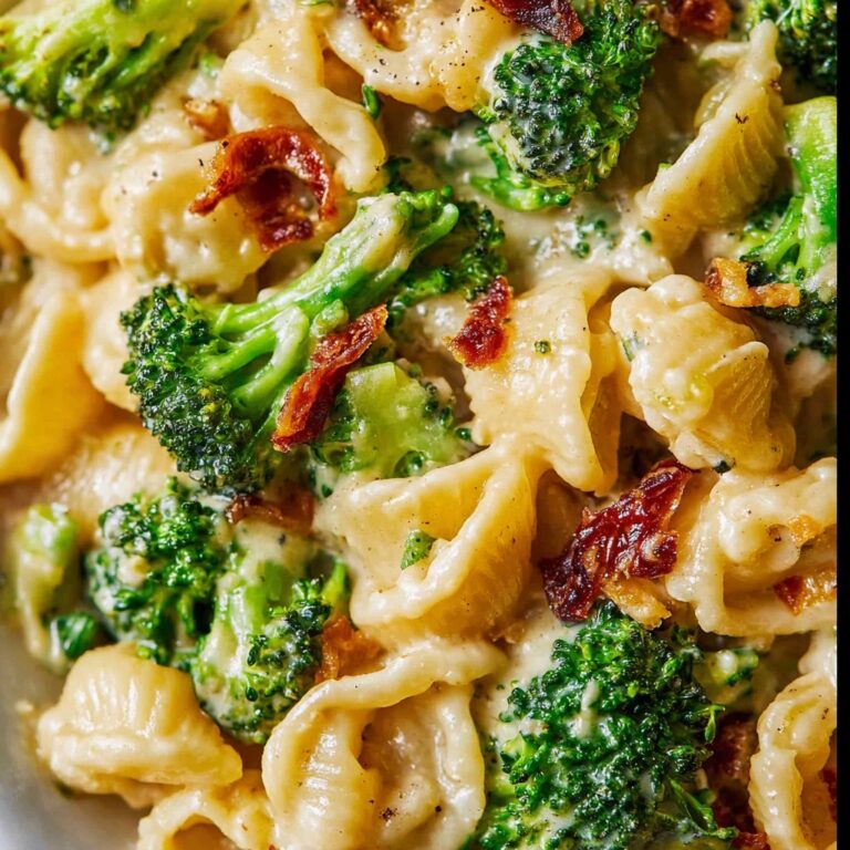 Healthier Mac and Cheese with Caramelized Onions and Broccoli Recipe