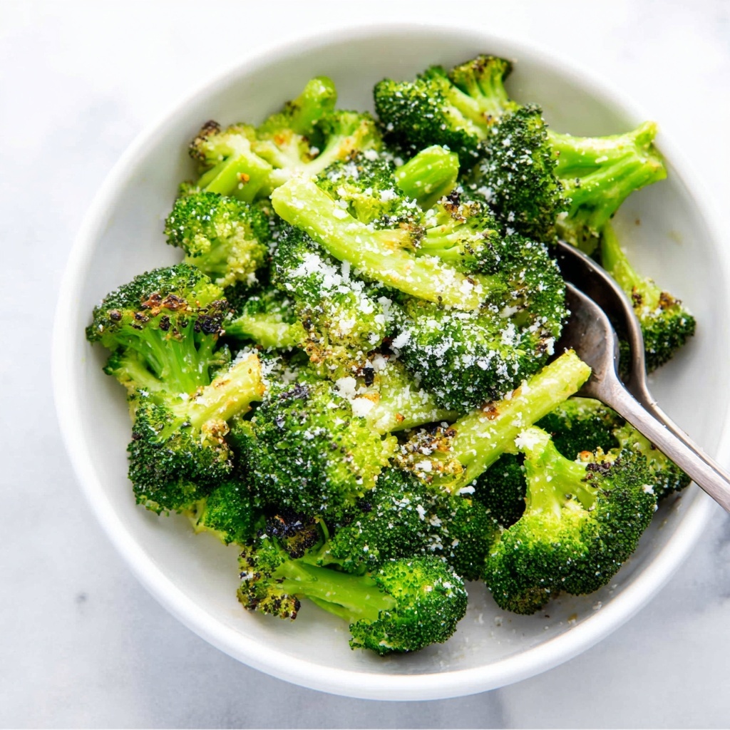 Air Fryer Broccoli with Parmesan and Garlic Recipe - Recipe Image