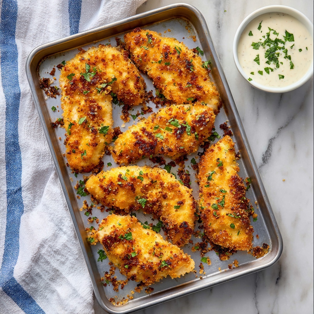 Cheddar Bacon Ranch Baked Chicken Tenders Recipe - Recipe Image