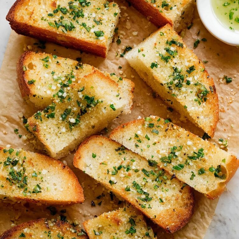 Homemade Garlic Bread with Parmesan and Parsley Recipe