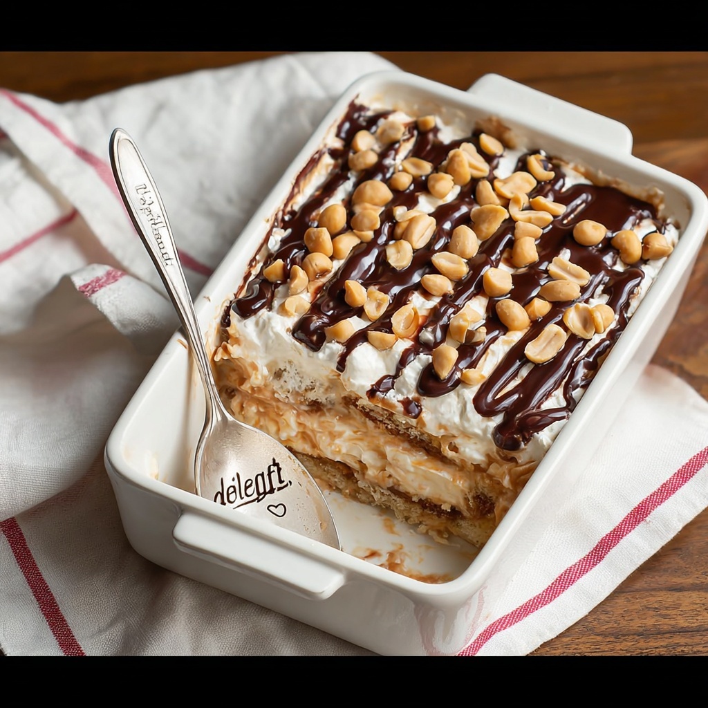 Lazy Girl’s Snickers Ice Cream Cake Recipe - Recipe Image