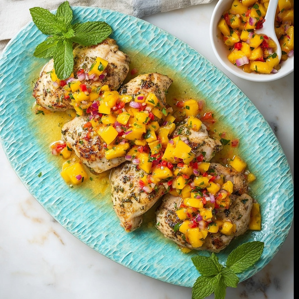 Sangria Chicken with Mango Salsa Recipe - Recipe Image