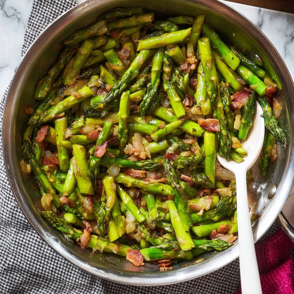 Sauteed Asparagus with Pancetta, Leeks, and Citrus Zest Recipe - Recipe Image