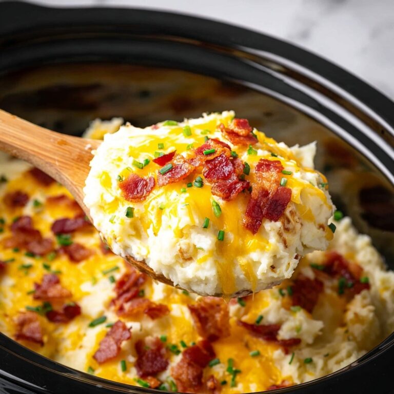 Crockpot Potato Casserole with Bacon and Cheddar Recipe