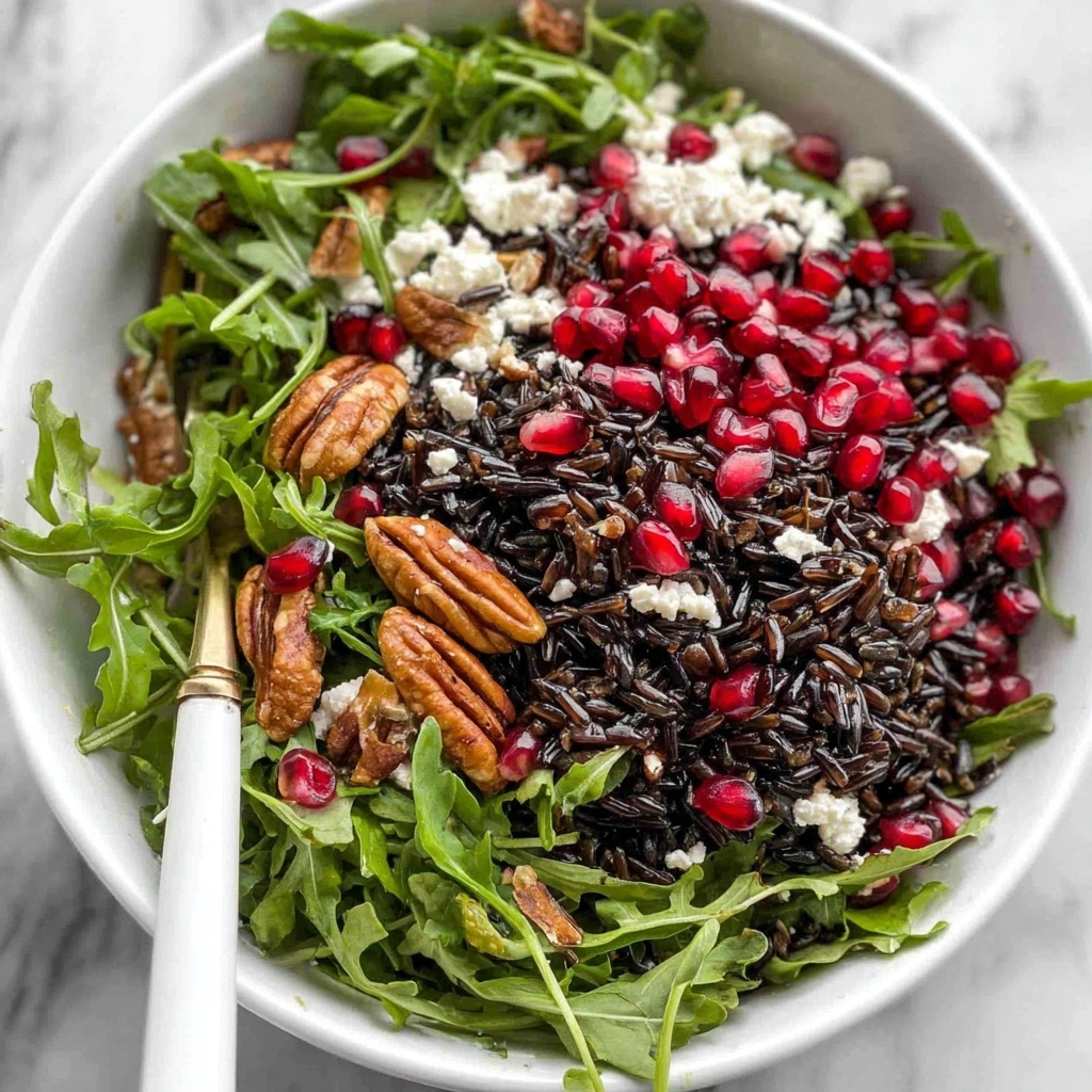 Wild Rice Salad with Pomegranate, Feta, Cranberries, and Toasted Pecans Recipe - Recipe Image