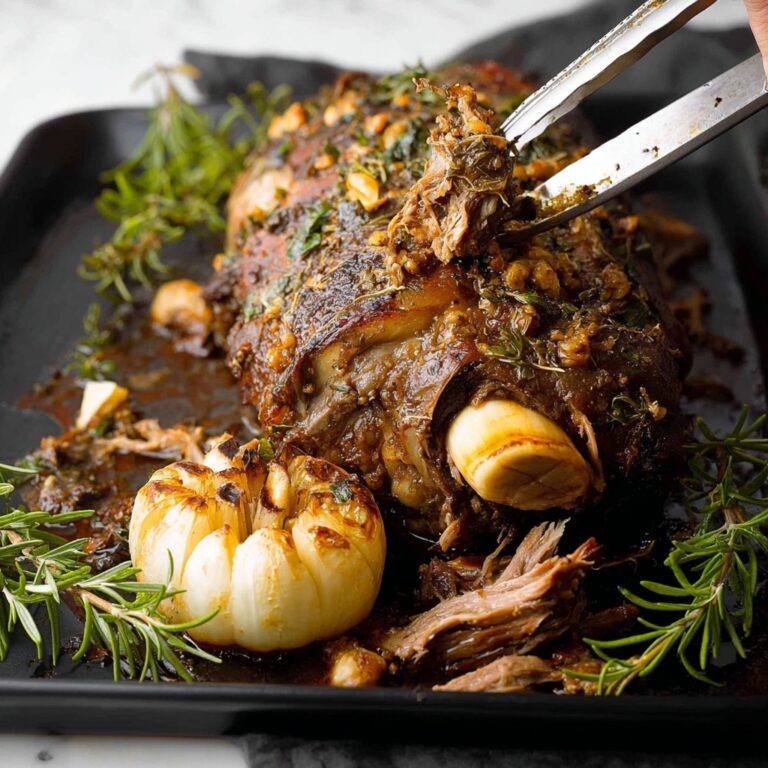 Slow Roasted Rosemary Garlic Lamb Shoulder Recipe