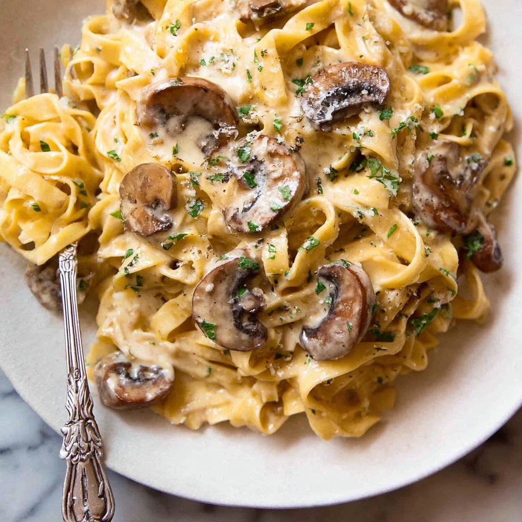 Creamy Mushroom Pasta Recipe - Recipe Image