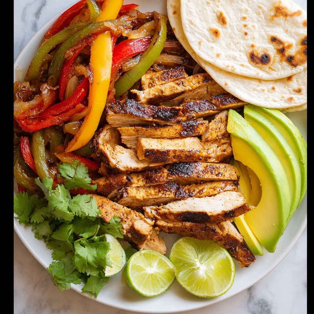 Juicy Chicken Fajitas with Bell Peppers and Fresh Lime Recipe - Recipe Image