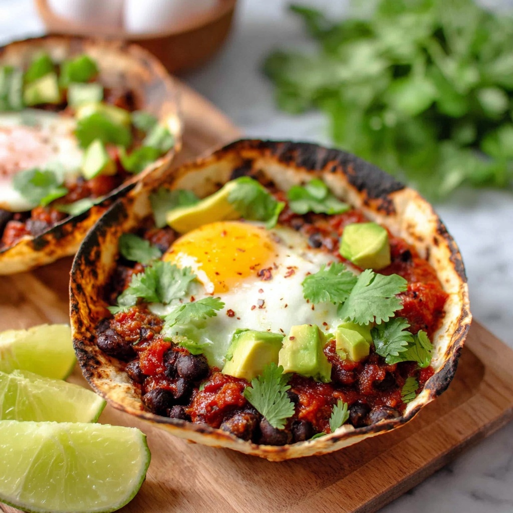 Huevos Rancheros Tortilla Bowls Recipe - Recipe Image