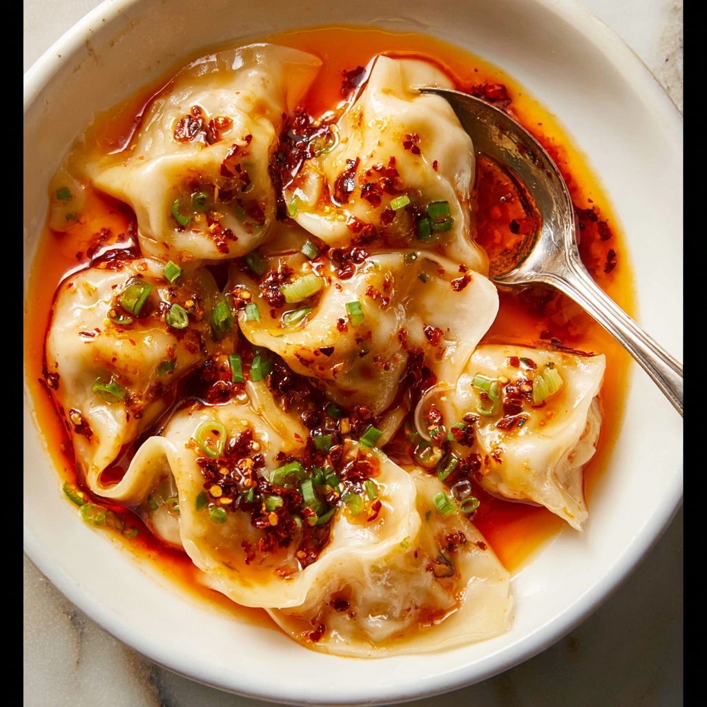 Spicy Wontons with Chili Oil and Sichuan Flavors Recipe - Recipe Image