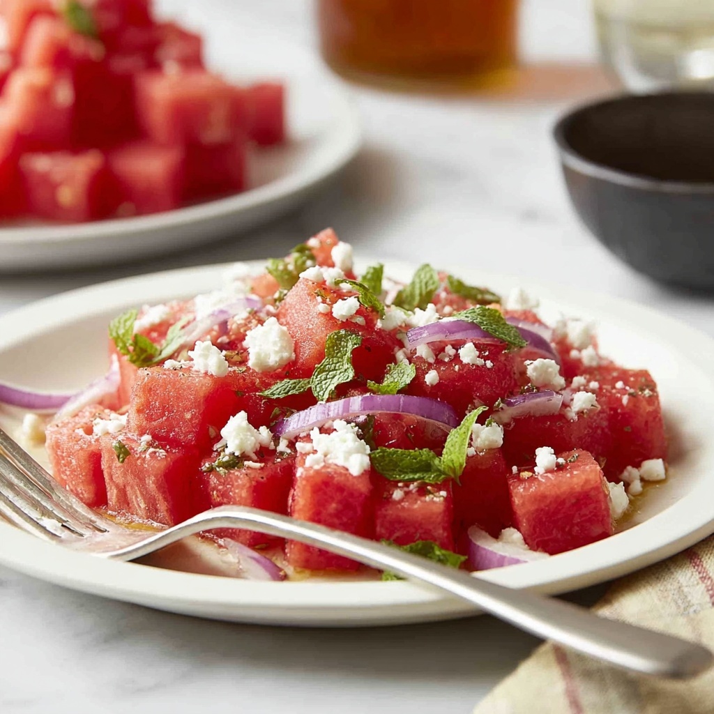 Watermelon Salad with Feta, Red Onion, and Mint Recipe - Recipe Image