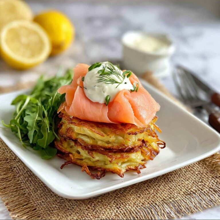 Smoked Salmon Potato Rosti Stack Recipe