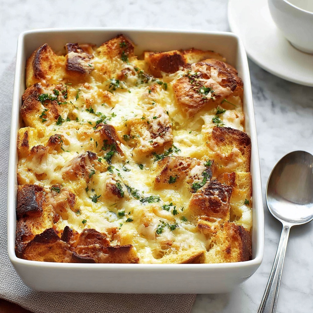 Chicken and Spinach Bread Bake (Strata) Recipe - Recipe Image