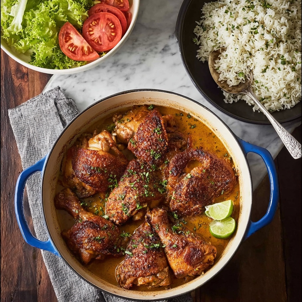 Peruvian Chicken with Garlic Butter Rice Recipe - Recipe Image