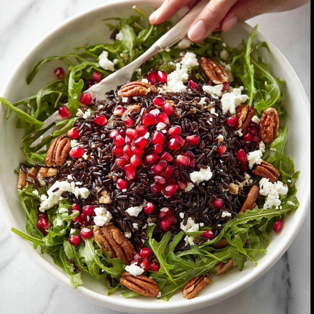 Wild Rice Salad with Pomegranate, Feta, Cranberries, and Pecans Recipe - Recipe Image