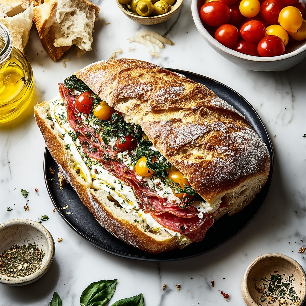 Classic Italian Muffuletta Sandwich Recipe - Recipe Image