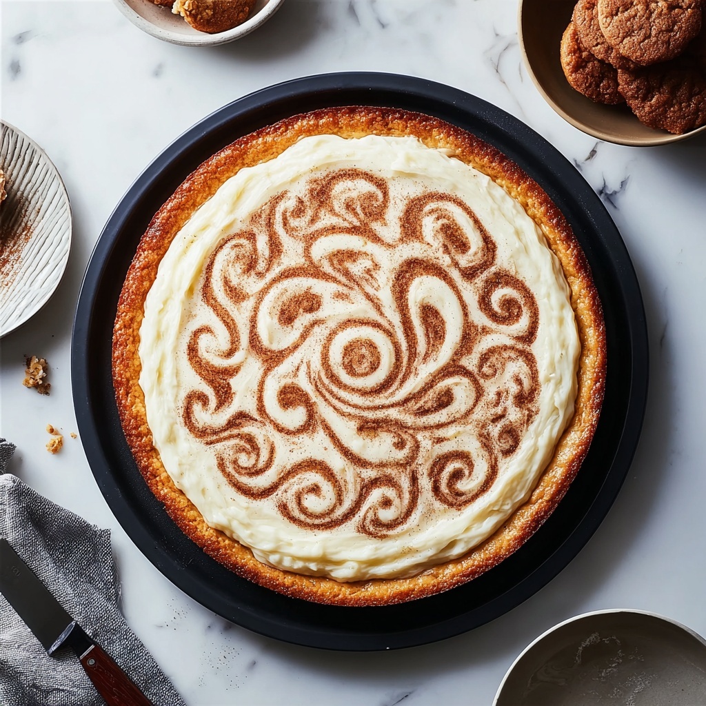 Creamy Cinnamon Roll Cheesecake Recipe - Recipe Image