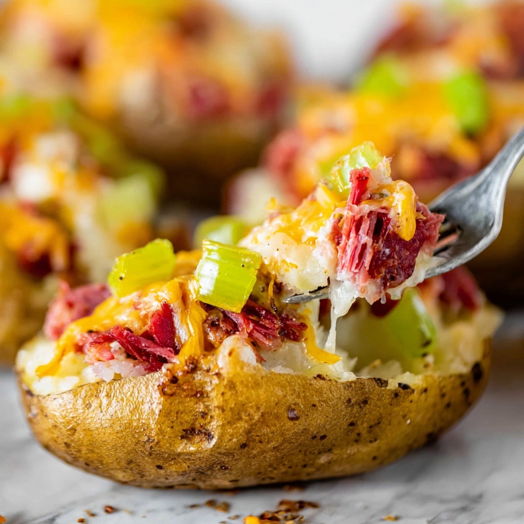 Reuben-Stuffed Twice Baked Potatoes Recipe - Recipe Image