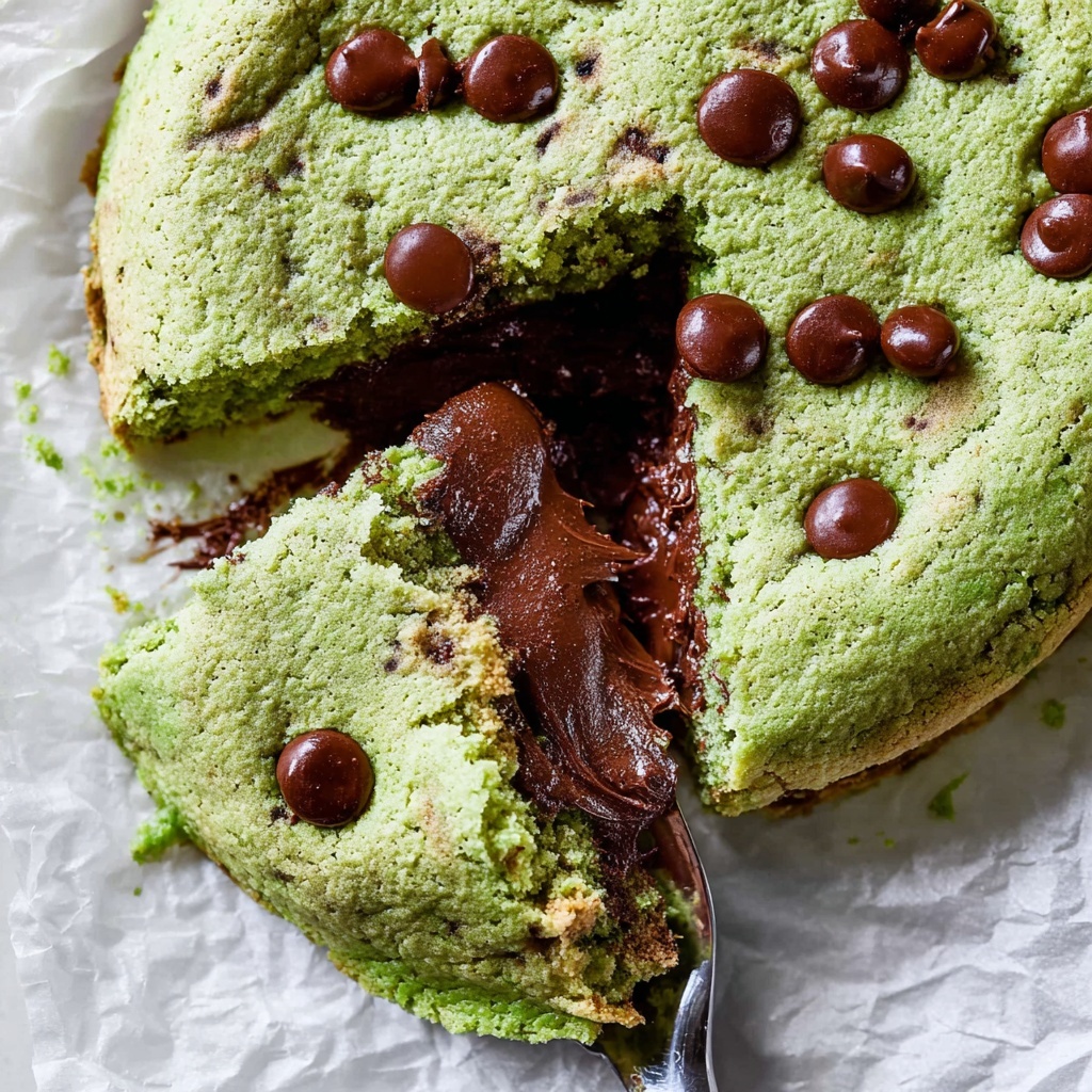 Mint Chocolate Chip Skillet Cookie Recipe - Recipe Image