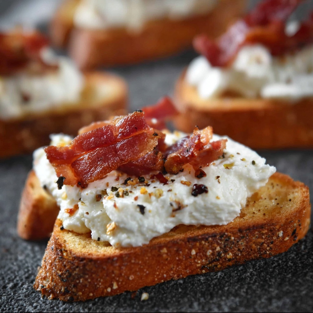 Bacon Ricotta Crostini Recipe - Recipe Image