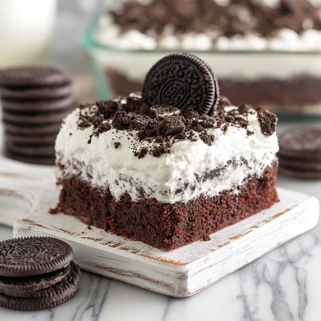 Oreo Poke Cake Recipe - Recipe Image