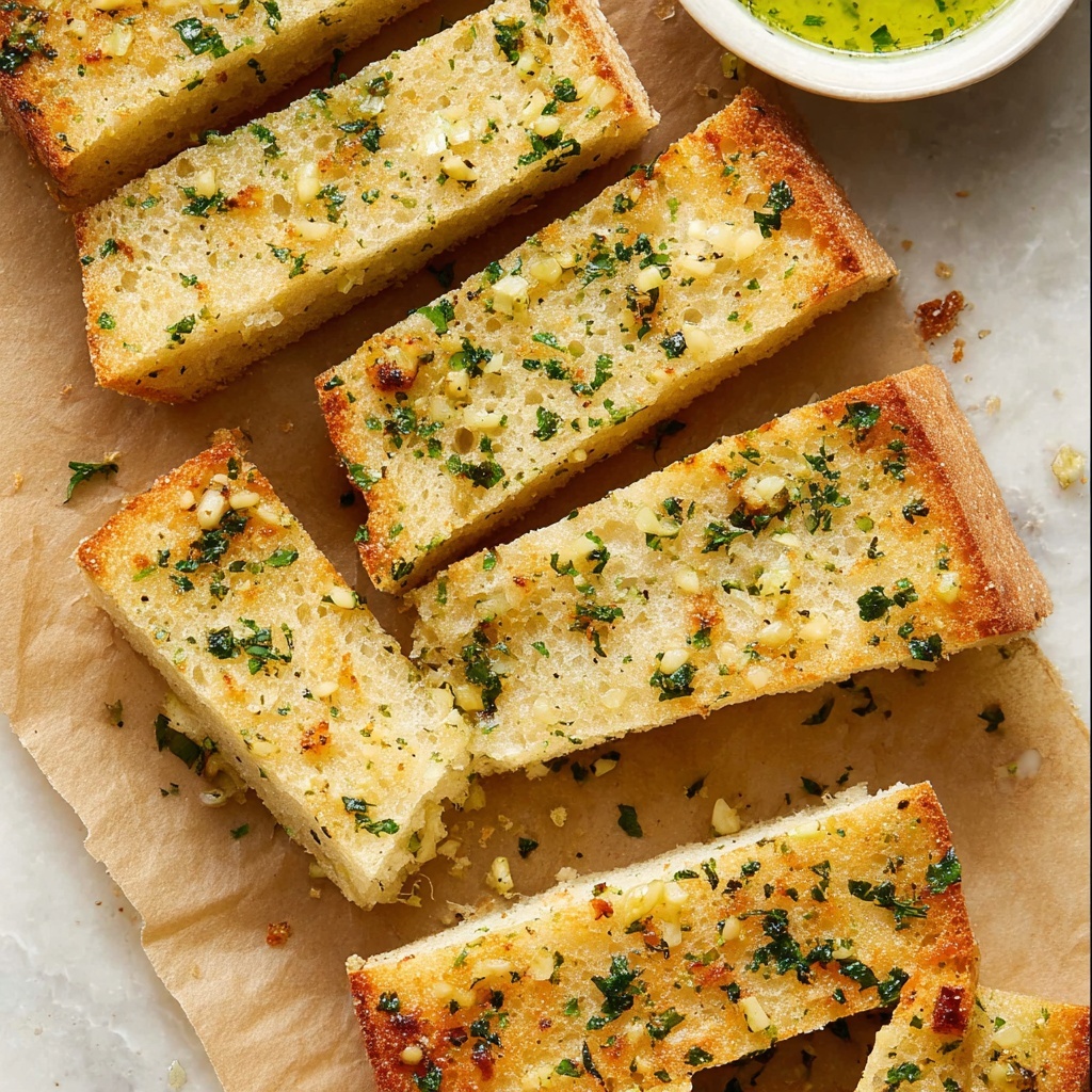 Homemade Garlic Bread with Parmesan and Parsley Recipe - Recipe Image