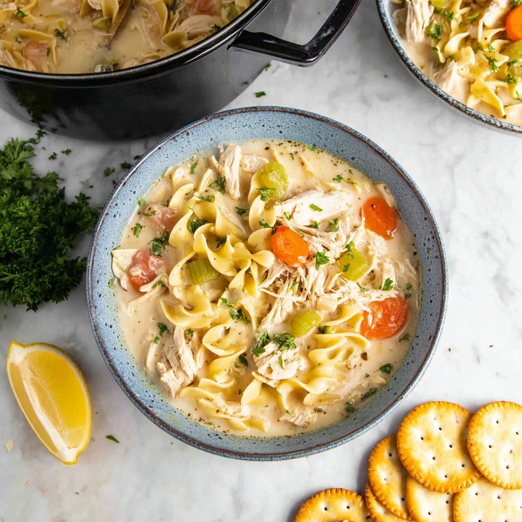 Creamy Chicken Noodle Soup Recipe - Recipe Image