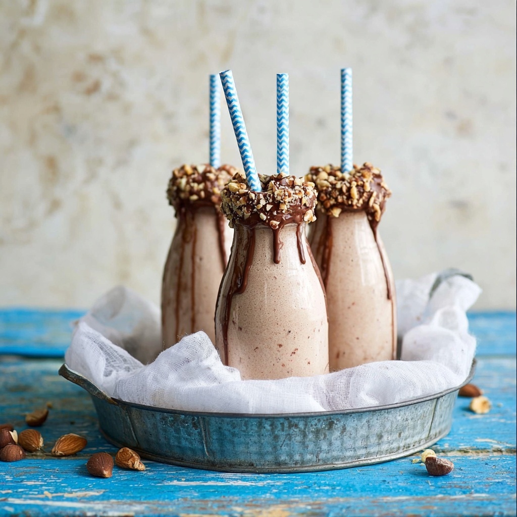 Chocolate Banana Malt Milkshake Recipe - Recipe Image