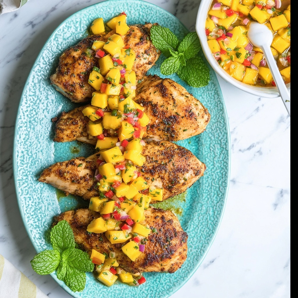 Sangria Chicken with Mango Salsa Recipe - Recipe Image