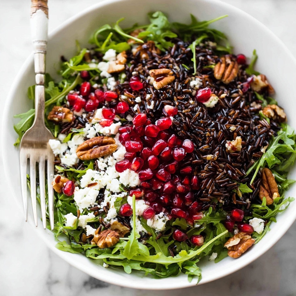 Wild Rice Salad with Pomegranate, Feta, Cranberries, and Toasted Pecans Recipe - Recipe Image