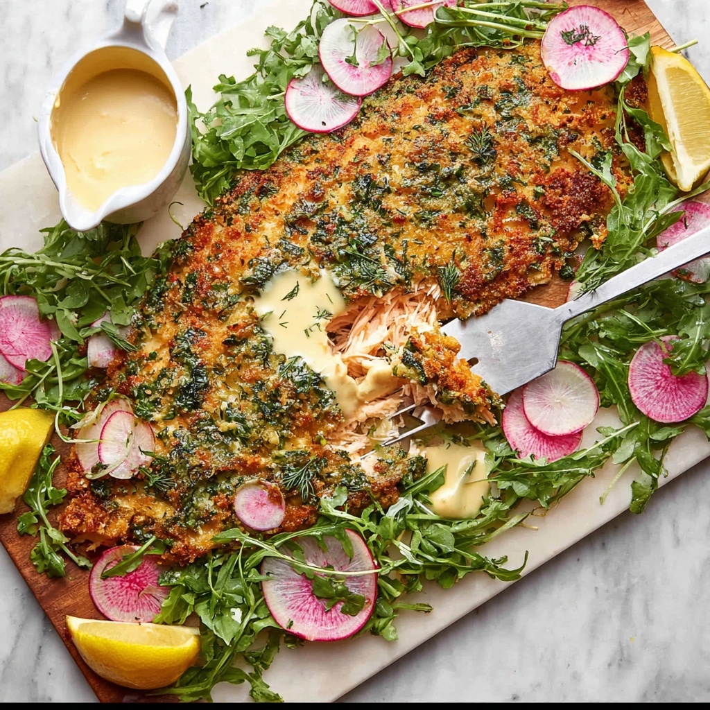 Baked Parmesan-Crusted Salmon with Lemon Cream Sauce Recipe - Recipe Image