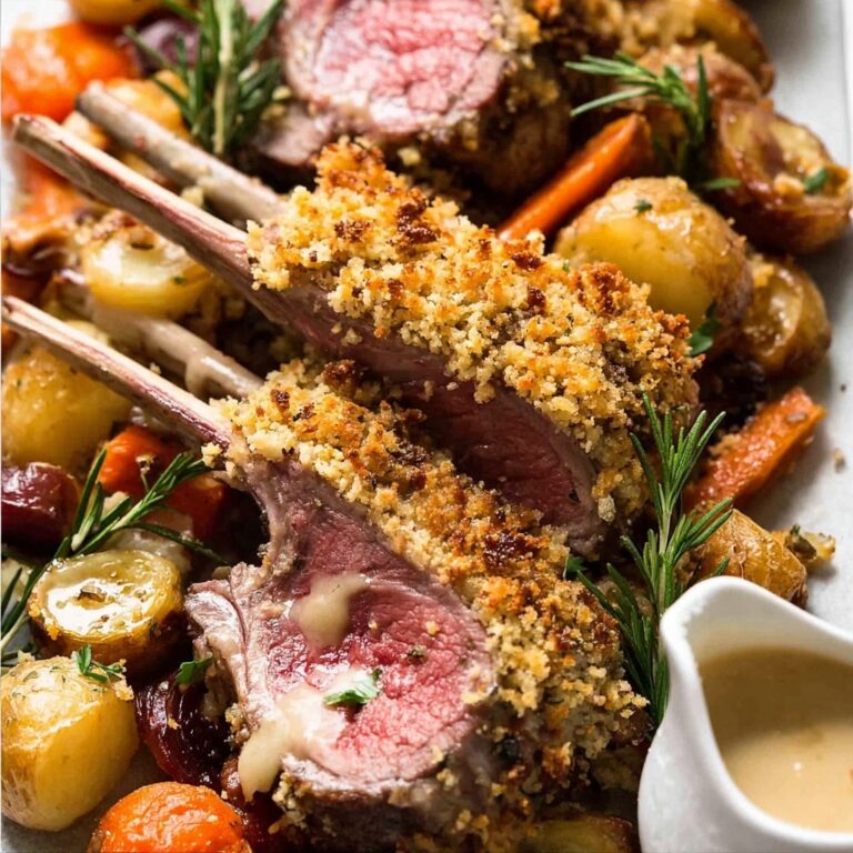 Rosemary Crumbed Rack of Lamb Recipe