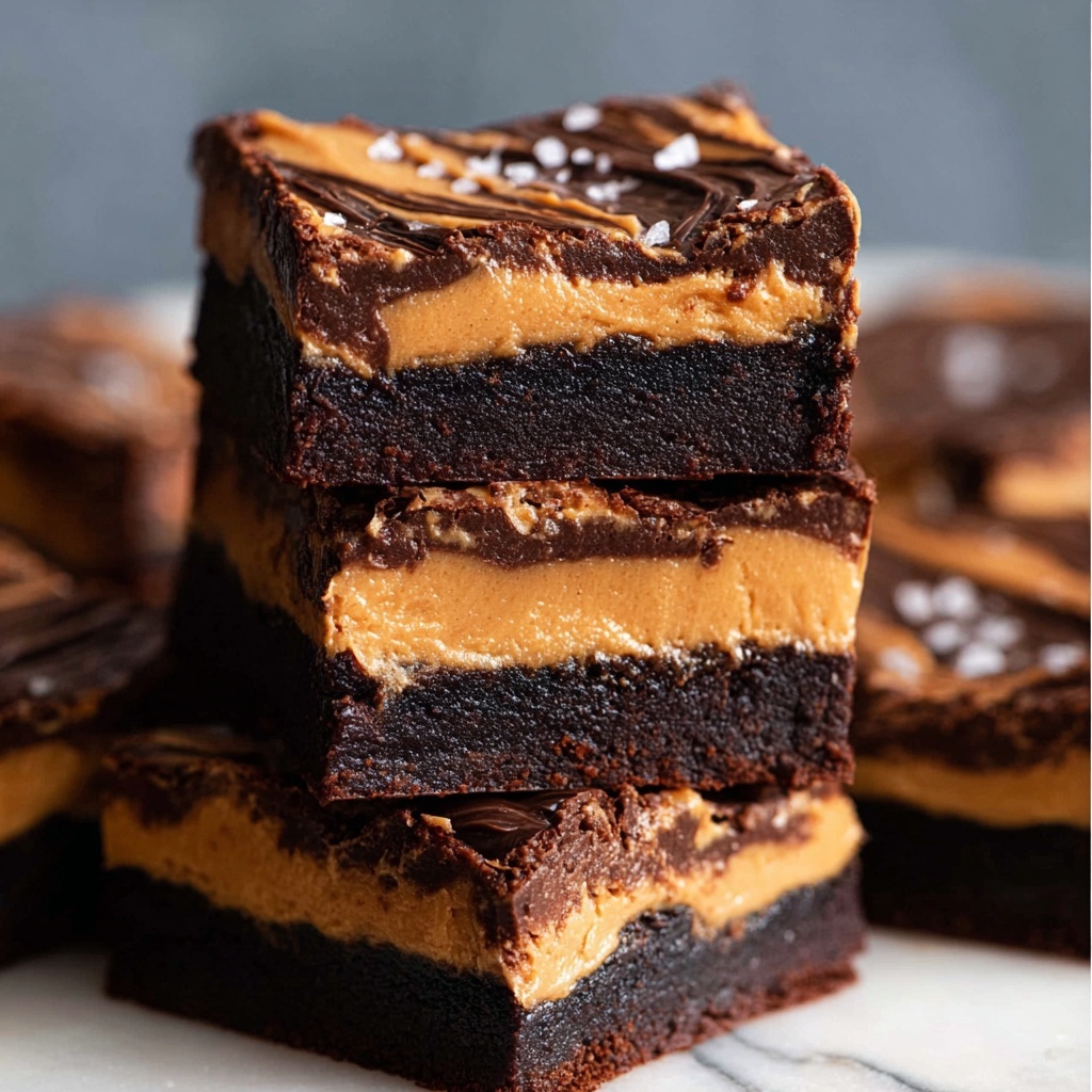 Peanut Butter Stuffed Brownies Recipe - Recipe Image