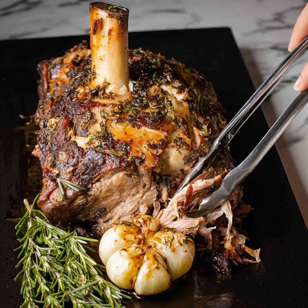 Slow Roasted Rosemary Garlic Lamb Shoulder Recipe - Recipe Image