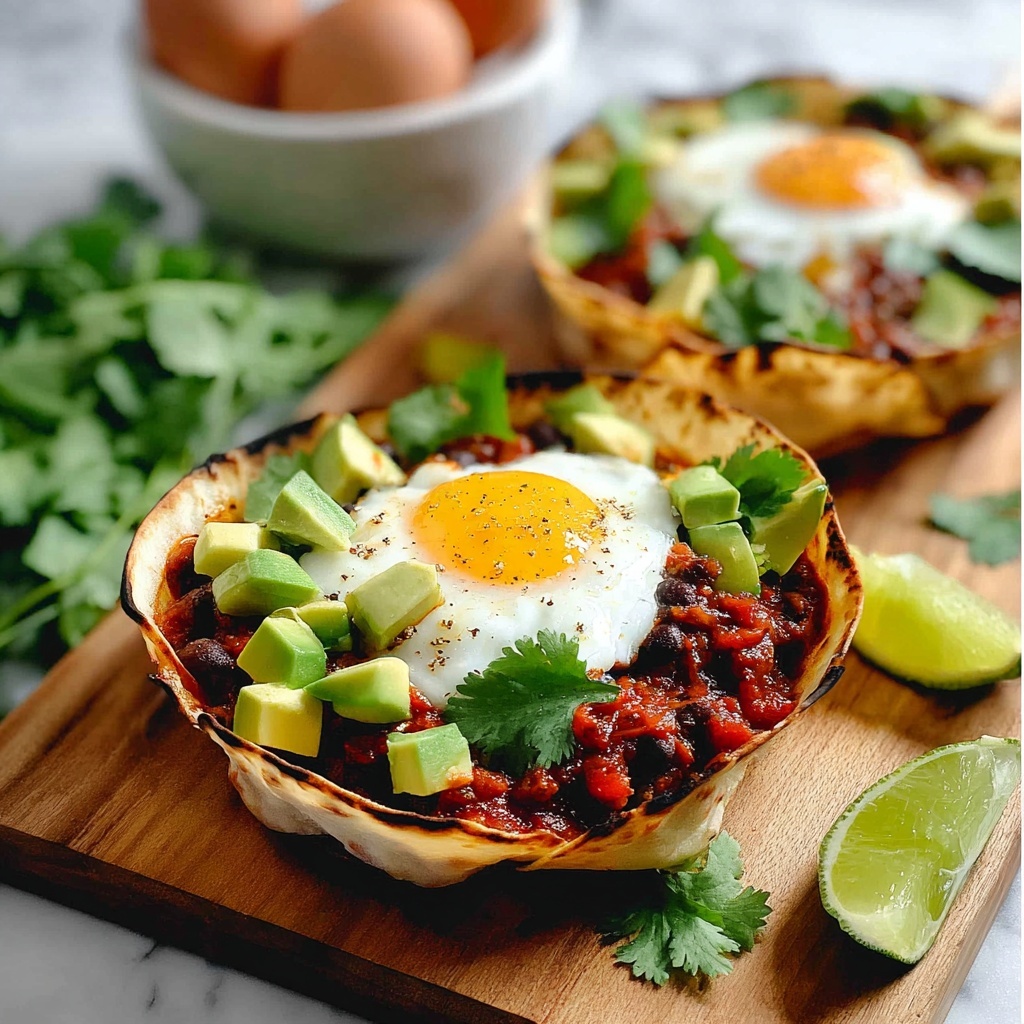 Huevos Rancheros Tortilla Bowls Recipe - Recipe Image