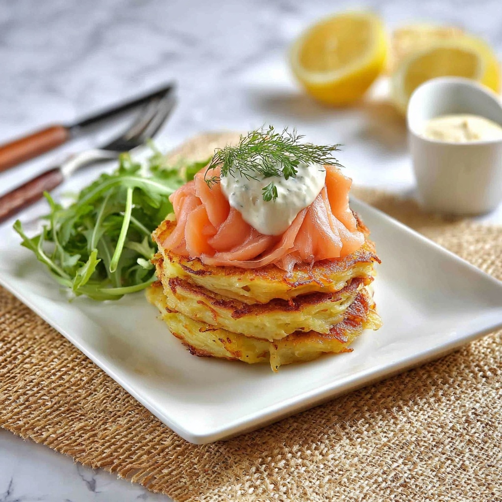 Smoked Salmon Potato Rosti Stack Recipe - Recipe Image